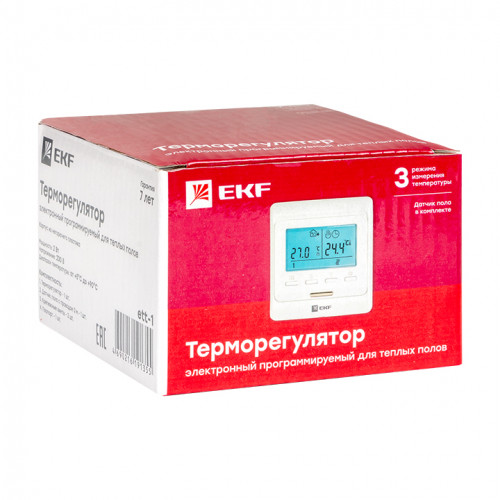 Термостат для теплых полов электр.16 A 230 В с датч. EKF