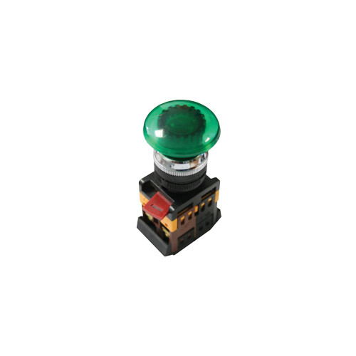 Кнопка AELA-22 зеленая с подсветкой NO+NC 24В EKF