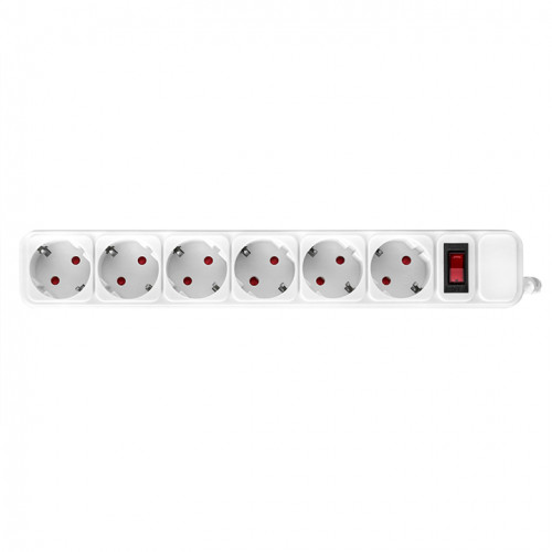 Сетевой фильтр 6*3м 16А/3,2кВт с выкл. c/з ПВС 3х1,0 Блокбастер XL EKF