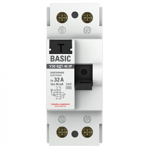 УЗО 2P 32А 30мА тип АС эл. Basic
