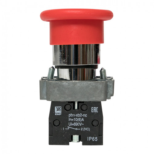 Кнопка BC42 грибок красная NC IP65 EKF