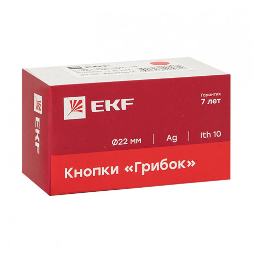 Кнопка BS542 поворотная красная грибок NC IP65 EKF
