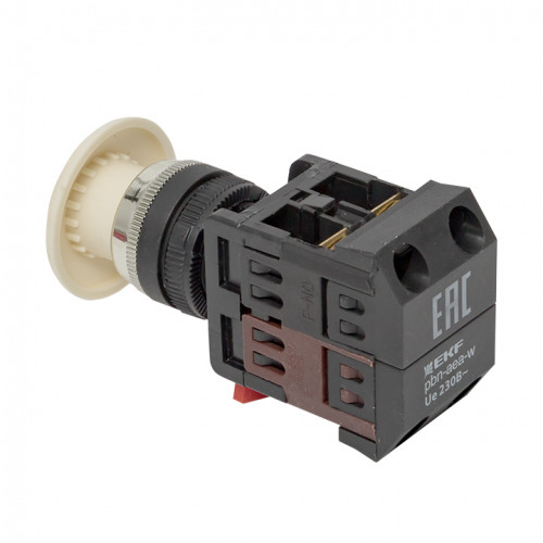 Кнопка AEA-22 белая NO+NC Грибок EKF