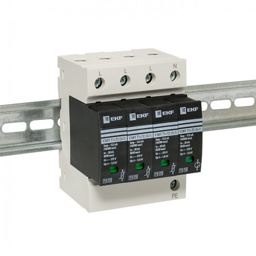 УЗИП Т1+Т2; Iimp-12,5kA; In-20kA; Uc-275В; 3+1 EKF PROxima