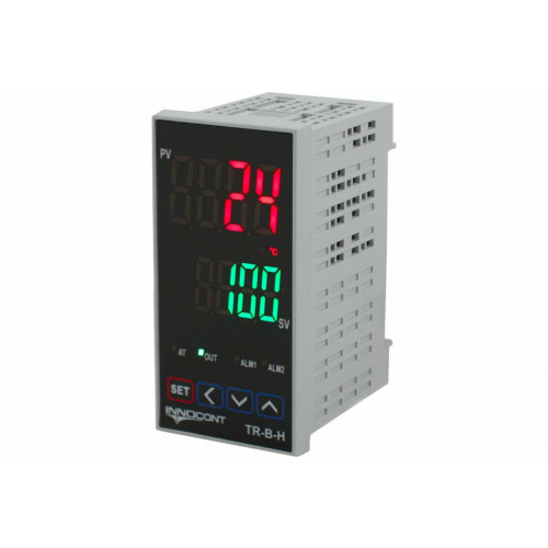 INNOCONT Температурный контроллер, 2 дисплея, 4 разряда, 48x96x62 мм, 2 аварийных выхода, 110-220VAC, выход: реле + твердотельное реле TR-B-H