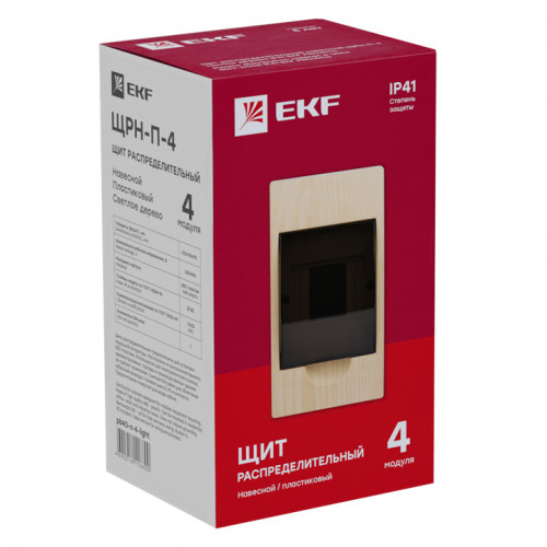 ЩРН-П- 4 светлое дерево IP41 EKF PROxima