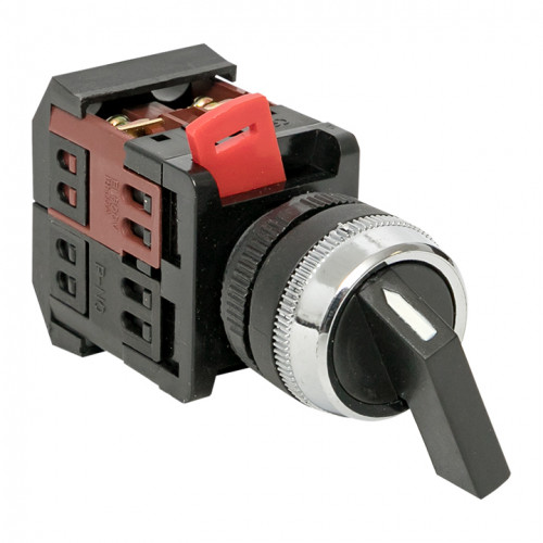 Переключатель АLСLR-22 3P черный NO+NC EKF EKF