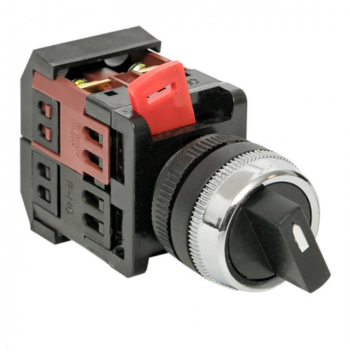 Переключатель АС-22 2P черный NO+NC EKF EKF