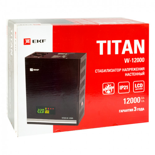 Стабилизатор напряжения настенный TITAN W-12000 EKF