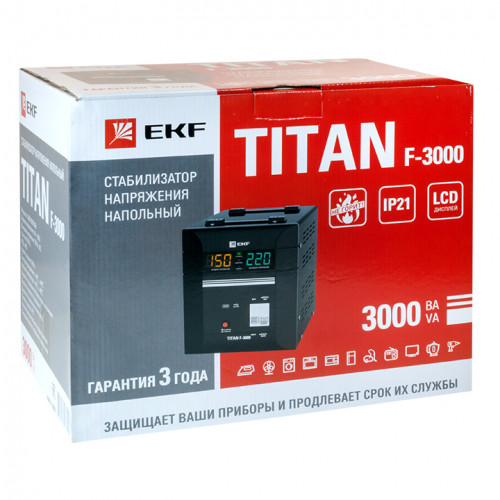 Стабилизатор напряжения напольный TITAN F-3000 EKF